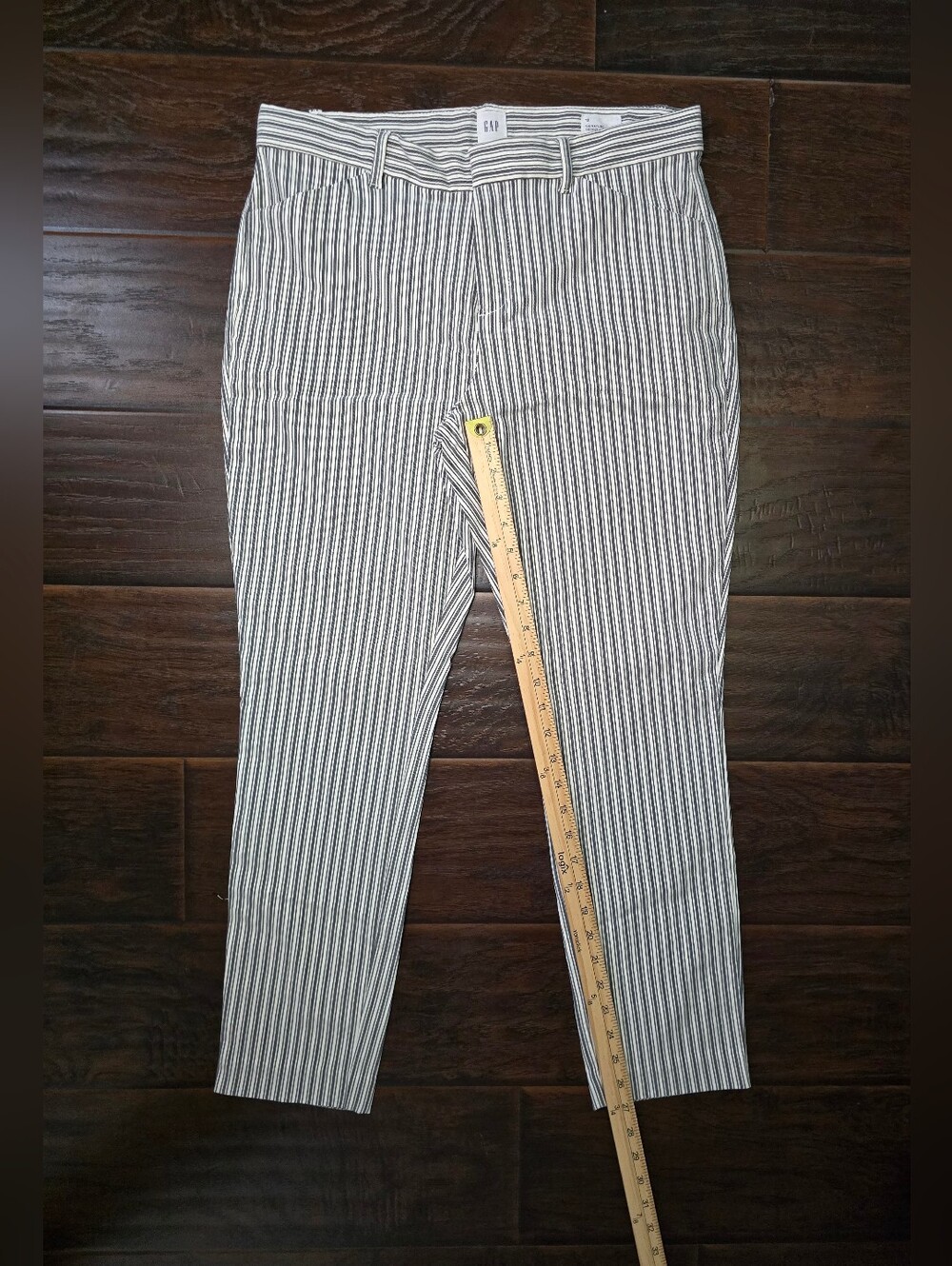 Gap Womens Signature Skinny Ankle Striped Casual Pants Size 12 - Picture 5 of 12